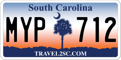 SC license plate MYP712