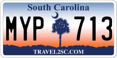 SC license plate MYP713