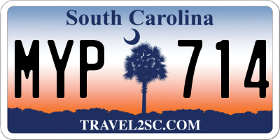 SC license plate MYP714