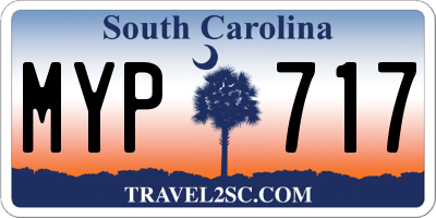 SC license plate MYP717