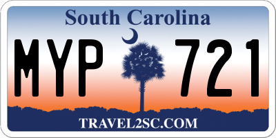 SC license plate MYP721