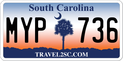 SC license plate MYP736