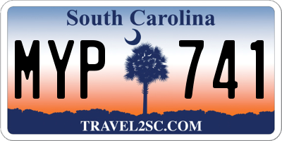 SC license plate MYP741