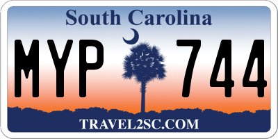 SC license plate MYP744