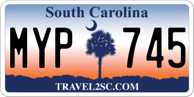SC license plate MYP745