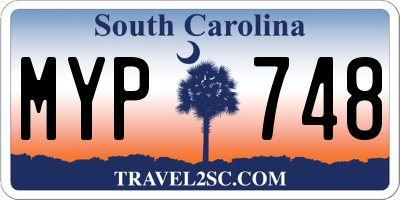 SC license plate MYP748
