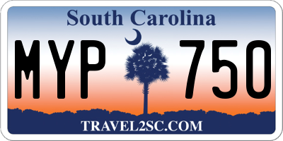 SC license plate MYP750