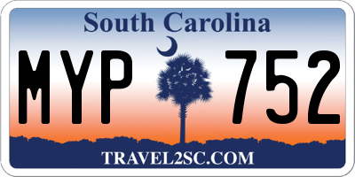 SC license plate MYP752