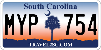 SC license plate MYP754