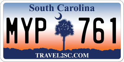 SC license plate MYP761