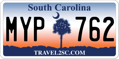 SC license plate MYP762