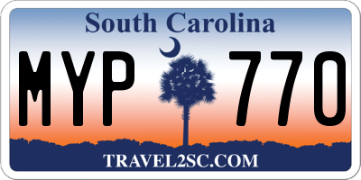 SC license plate MYP770