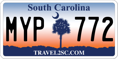 SC license plate MYP772