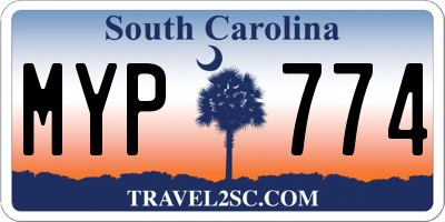 SC license plate MYP774