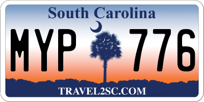 SC license plate MYP776
