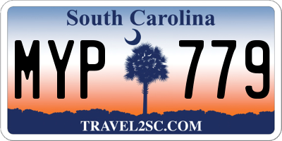 SC license plate MYP779