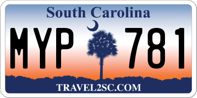 SC license plate MYP781