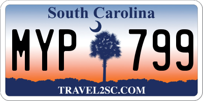 SC license plate MYP799