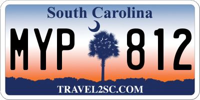 SC license plate MYP812