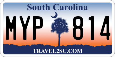 SC license plate MYP814
