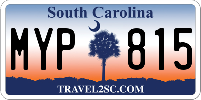 SC license plate MYP815
