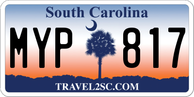 SC license plate MYP817