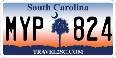 SC license plate MYP824