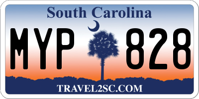 SC license plate MYP828