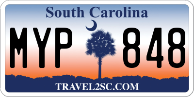 SC license plate MYP848
