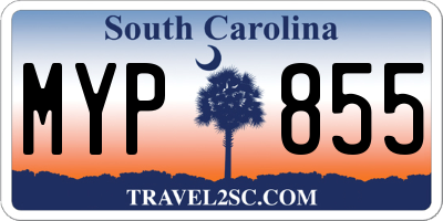 SC license plate MYP855