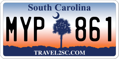SC license plate MYP861