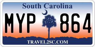SC license plate MYP864