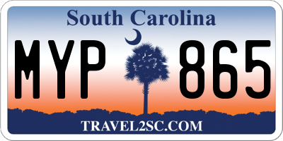 SC license plate MYP865