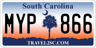SC license plate MYP866