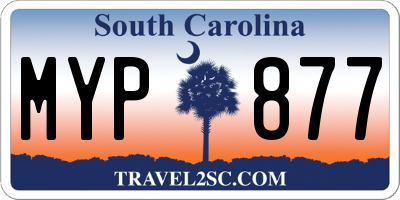 SC license plate MYP877