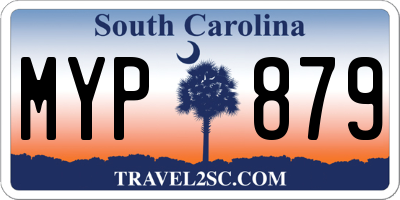 SC license plate MYP879