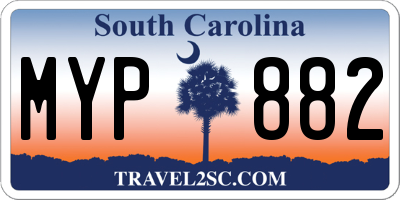 SC license plate MYP882
