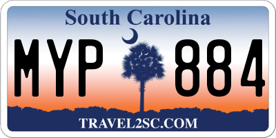 SC license plate MYP884