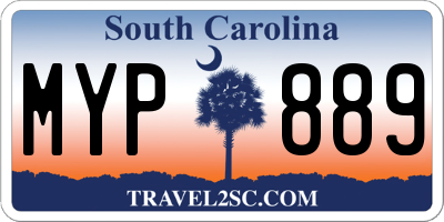 SC license plate MYP889