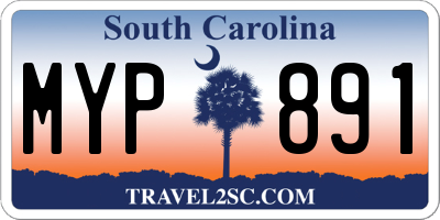 SC license plate MYP891
