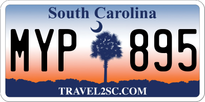 SC license plate MYP895