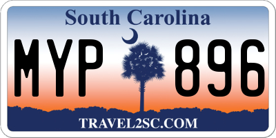 SC license plate MYP896