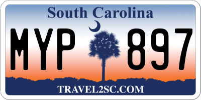 SC license plate MYP897