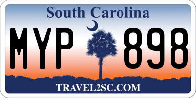SC license plate MYP898