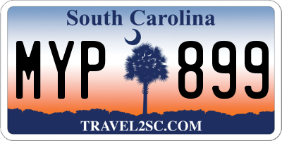 SC license plate MYP899
