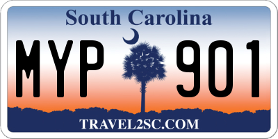 SC license plate MYP901