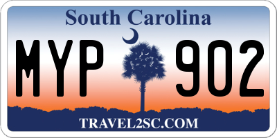 SC license plate MYP902