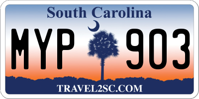 SC license plate MYP903