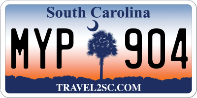 SC license plate MYP904