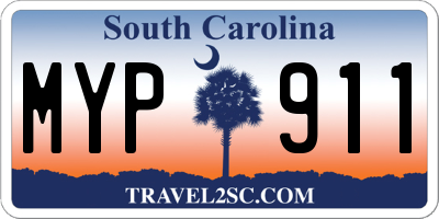 SC license plate MYP911